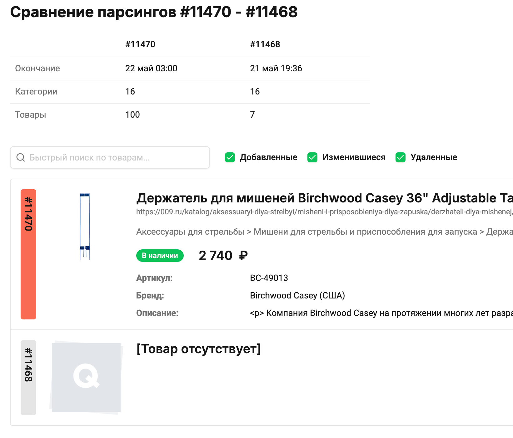 Сравнение парсингов